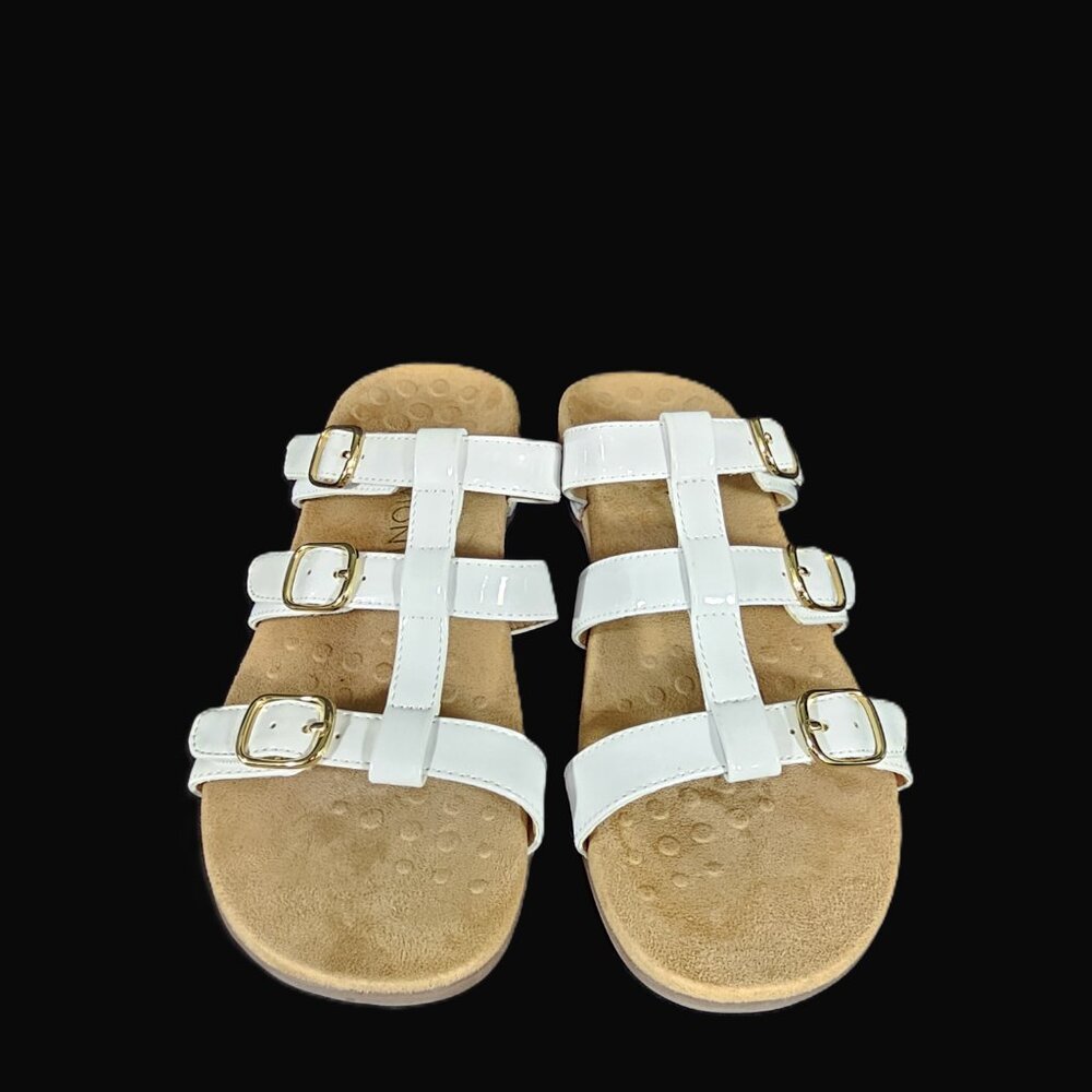 Vionic White Patent Misa Adjustable Hook & Loop S… - image 2